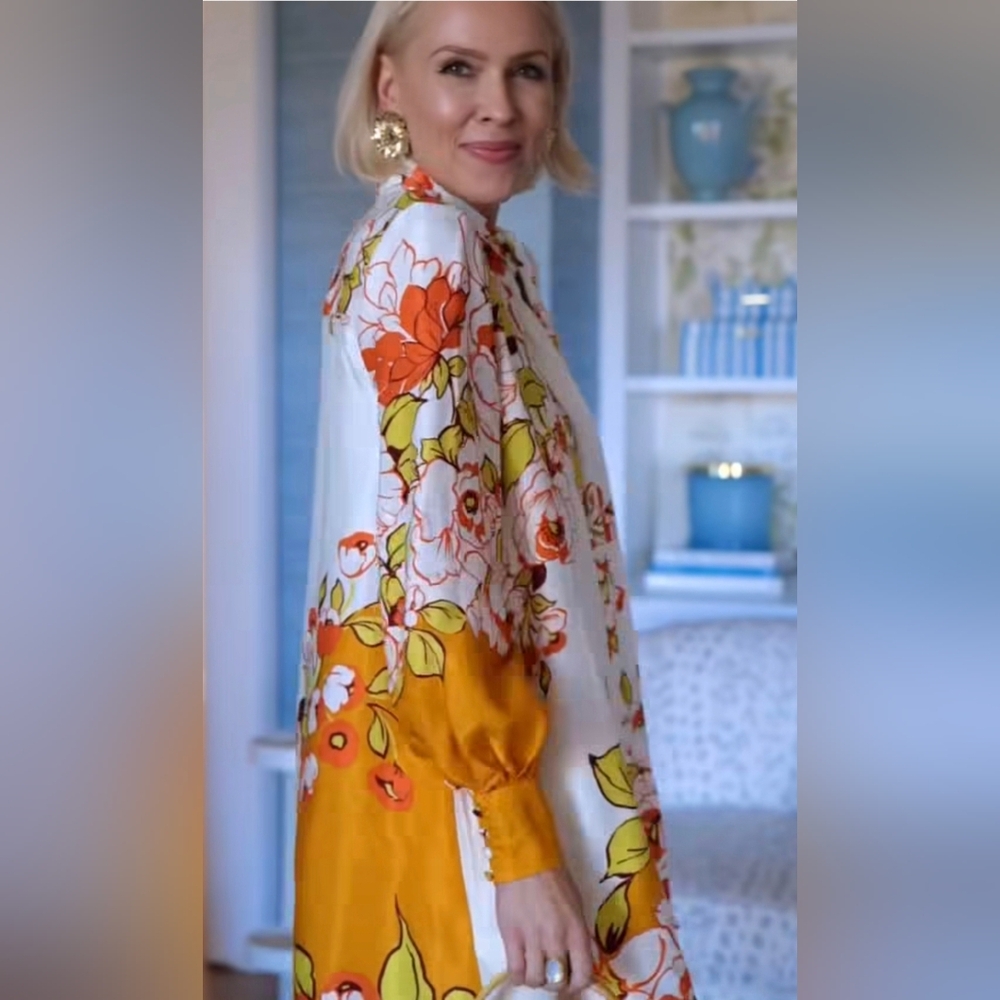 The Caroline Tie-Neck Mini Dress